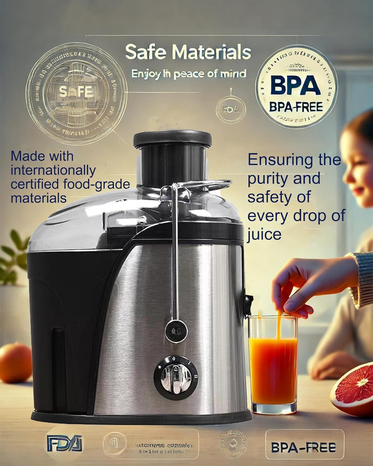 عصارة فواكهة وخضروات كهربائية بالطرد المركزي RAF - Image 4